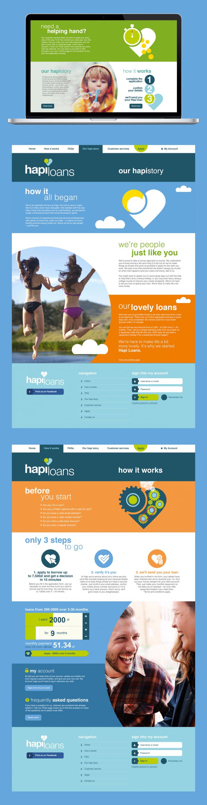 Hapiloans website visual